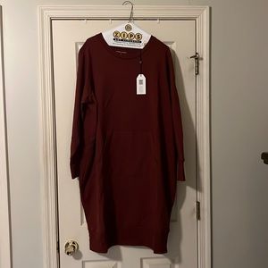 NWT Universal Standard Bree Sweatshirt Dress - Madder Brown - US Size M (18-20)